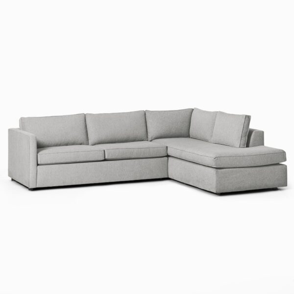 Gia 2-Piece Oatmeal Chaise Sectional