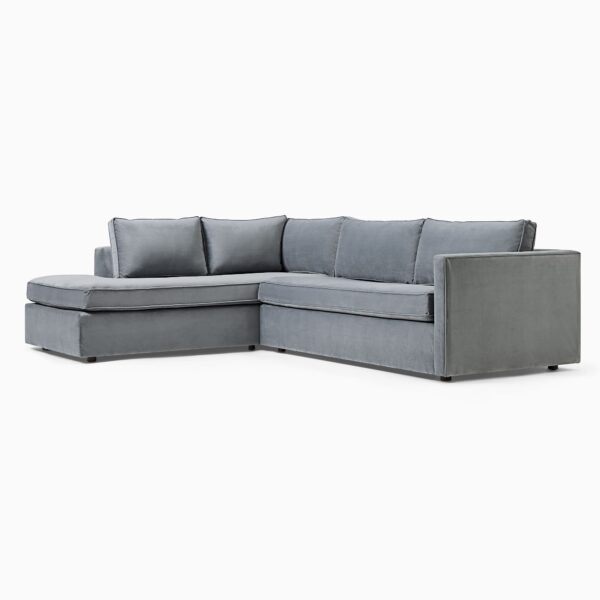 Gia 2-Piece Oatmeal Chaise Sectional