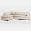Gia 2-Piece Oatmeal Chaise Sectional