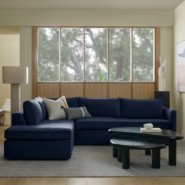 Gia 2-Piece Oatmeal Chaise Sectional