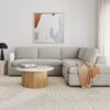 Gia 2-Piece Oatmeal Chaise Sectional