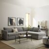 Gia 2-Piece Oatmeal Chaise Sectional