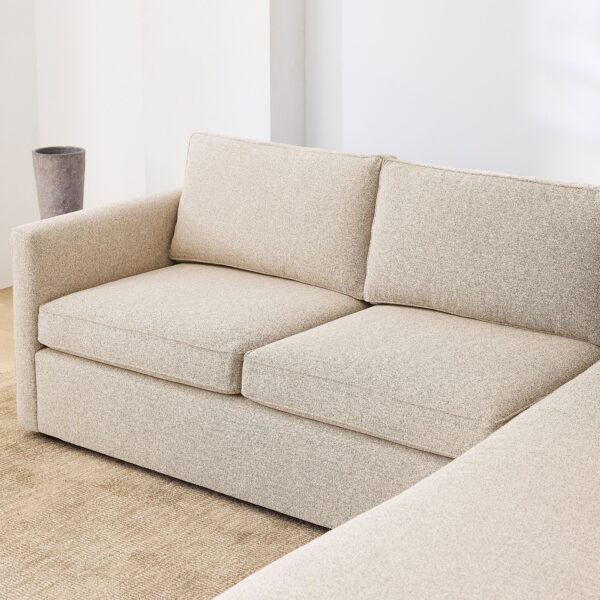 Gia 2-Piece Oatmeal Chaise Sectional